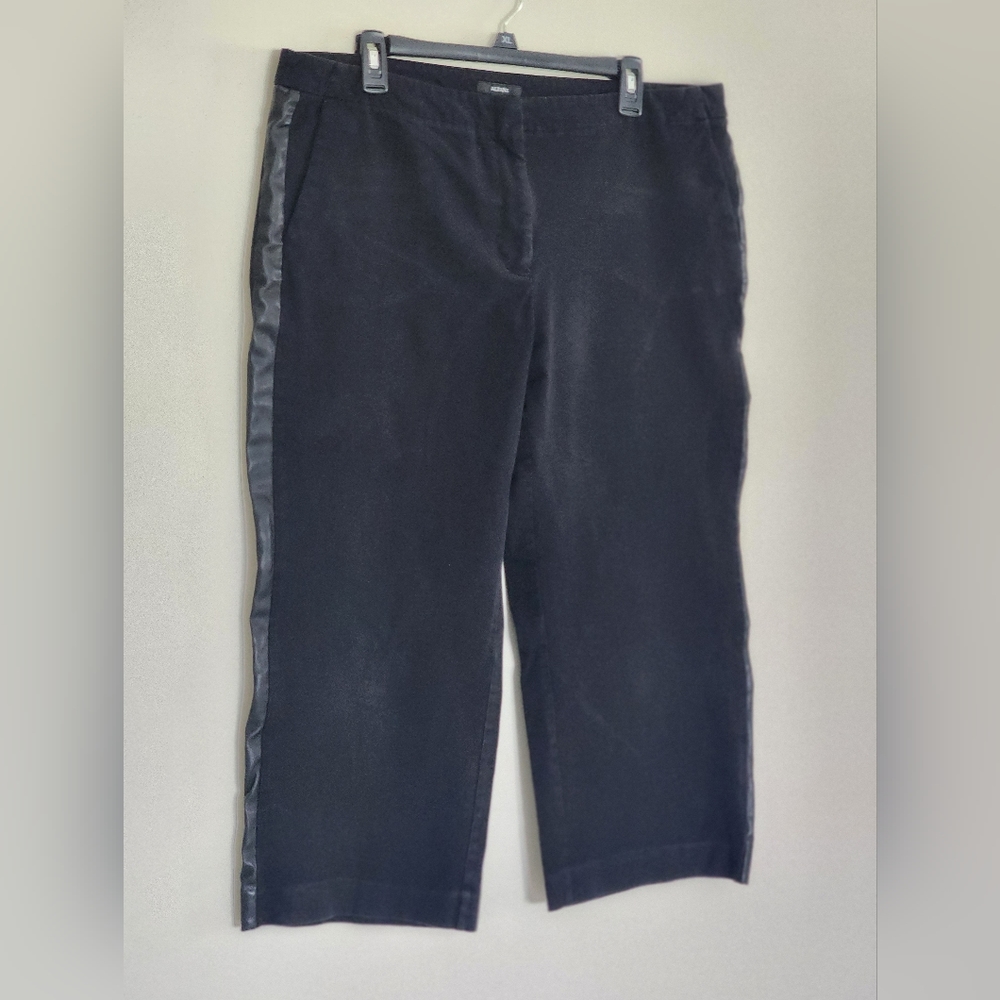 Alfani wide leg Capris with non leather side trim